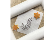 Stickdatei - Schneemann Alphabet Buchstabe J